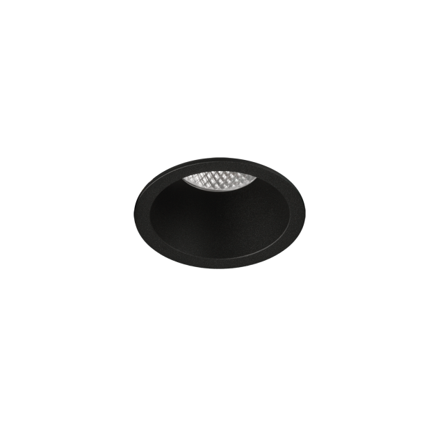 Kidal įleidžiamas %D883 mm tekstūruotas juodas, LED COB 7 W 2700 K 775 lm, CRI90 CL.II IP44/IP20, DAUGIAKOMPLEKTIS