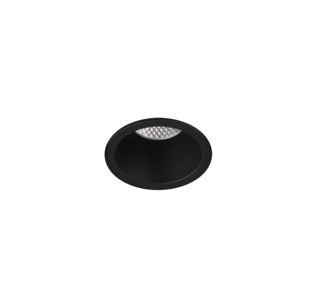 Kidal įleidžiamas %D860 mm tekstūruotas juodas, LED COB 5 W 4000 K 650 lm, CRI90 CL.II IP44/IP20, dim. DALI/Push, MULTI-PACK, ON-DEMAND **