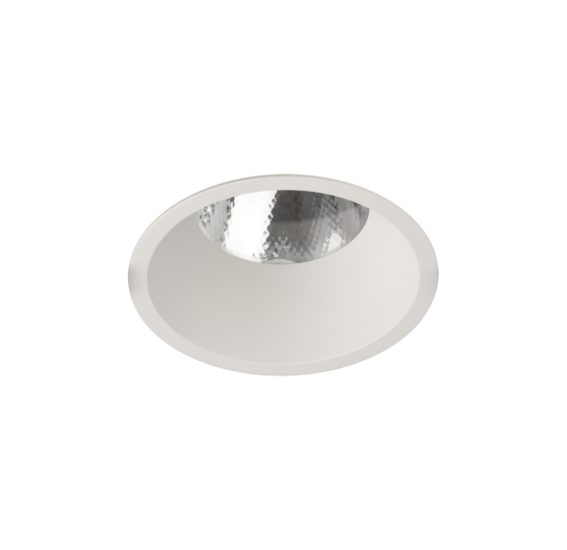 Kidal įleidžiamas %D8130 mm tekstūruotas baltas, LED COB 18 W 3000 K 1985 lm, CRI90 CL.II IP44/IP20, DAUGIAKOMPONENTIS RINKINYS