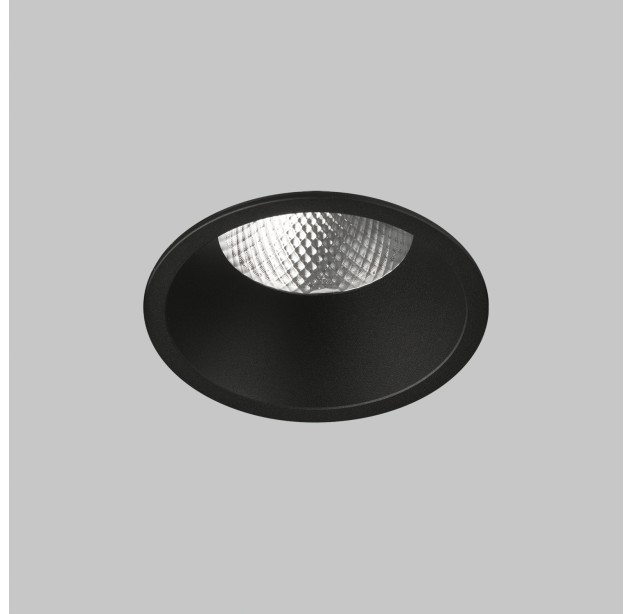 Kidal įleidžiamas %D8130 mm tekstūruotas juodas, LED COB 18 W 3000 K 1985 lm, CRI90 CL.II IP44/IP20, DAUGIAKOMPLEKTIS