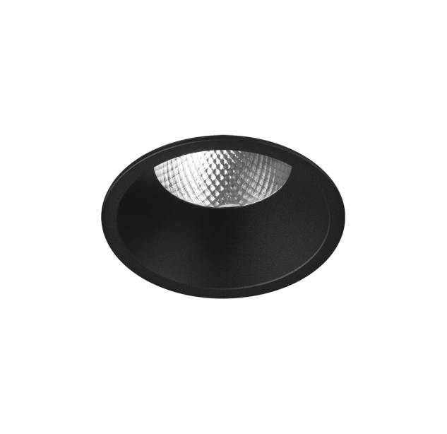 Kidal Įleidžiamas %D8130mm Tekstūruotas juodas, LED COB 18W 2700K 1835lm, CRI90 CL.II IP44/IP20, Dim. Triac, MULTI-PACK, ON-DEMAND **