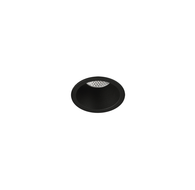 Kidal įleidžiamas %D849 mm tekstūruotas juodas, LED COB 4,5 W 2700 K 505 lm, CRI90 CL.II IP44/IP20, DAUGIAKOMPLEKTIS
