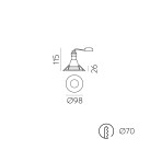 Antea Recessed 3788/10 Tekstūruota balta, LED GU10 8 W, CL.II