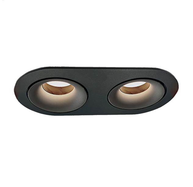 Musca Recessed 3947/21 Tekstūruota juoda, LED GU10 2x8W, CL.II