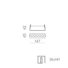 Nematomas įleidžiamas 3980/147 tekstūruotas juodas, LED 12 W 3000 K 850 lm, CRI90 CL.II, integruotas LED, dim. DALI/Push, ON-DEMAND **