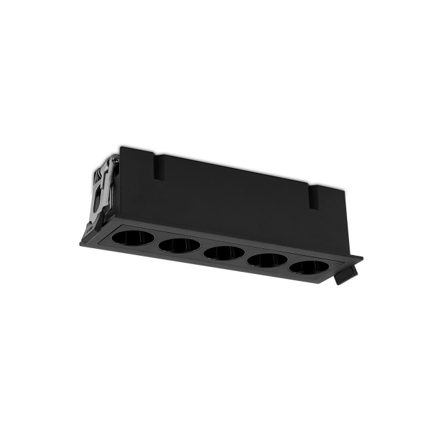 Nematomas įleidžiamas 3980/147 tekstūruotas juodas, LED 12 W 3000 K 850 lm, CRI90 CL.II, integruotas LED, dim. DALI/Push, ON-DEMAND **