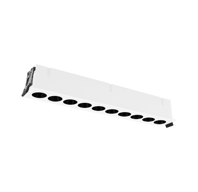 Nematomas įleidžiamas 3980/280 tekstūruotas baltas, LED 24 W 3000 K 1790 lm, CRI90 CL.II, integruotas LED