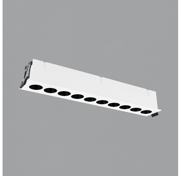 Nematomas įleidžiamas 3980/280 tekstūruotas baltas, LED 24 W 3000 K 1790 lm, CRI90 CL.II, integruotas LED, dim. Triac, ON-DEMAND **