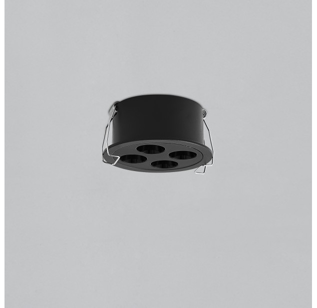 Nematomas įleidžiamas 3980/85 apvalus tekstūruotas juodas, LED 9 W 3000 K 680 lm, CRI90 CL.II, integruotas LED, dim. DALI/Push, ON-DEMAND **