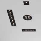 Nematomas įleidžiamas 3980/85 apvalus tekstūruotas juodas, LED 9 W 3000 K 680 lm, CRI90 CL.II, integruotas LED, dim. DALI/Push, ON-DEMAND **