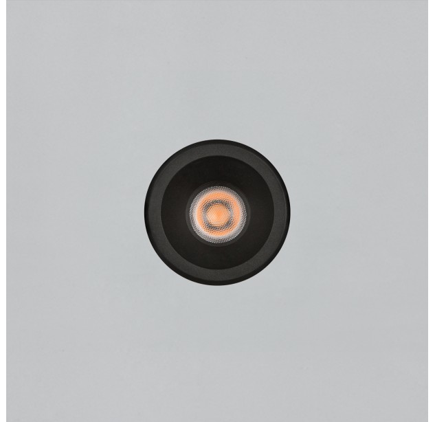Move Recessed 3984/6 Apvalus tekstūruotas juodas, LED COB 5 W 590 lm, CRI90 CL.II IP44/IP20, 3000 K–4000 K Slankusis jungiklis, Dim. Triac, MULTI-PACK