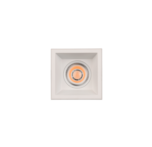 Move Recessed 3984/6 Cuadrado Textured White, LED COB 5 W, 590 lm, CRI 90, CL.II, IP44/IP20, 3000 K–4000 K, slankusis jungiklis, dimerizavimas, DALI/Push, MULTI-PACK