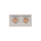Move Recessed 3984/8 Cuadrado Textured White, LED COB 2x12W 2610lm, CRI90 CL.II IP44/IP20, Kelvin 2700K-3000K Slankusis jungiklis, MULTI-PACK
