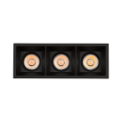 Move Recessed 3984/8 Cuadrado Textured Black, LED COB 3x12W 3915lm, CRI90 CL.II IP44/IP20, Kelvin 2700K-3000K Slankusis jungiklis, Dim. DALI/Push, MULTI-PACK