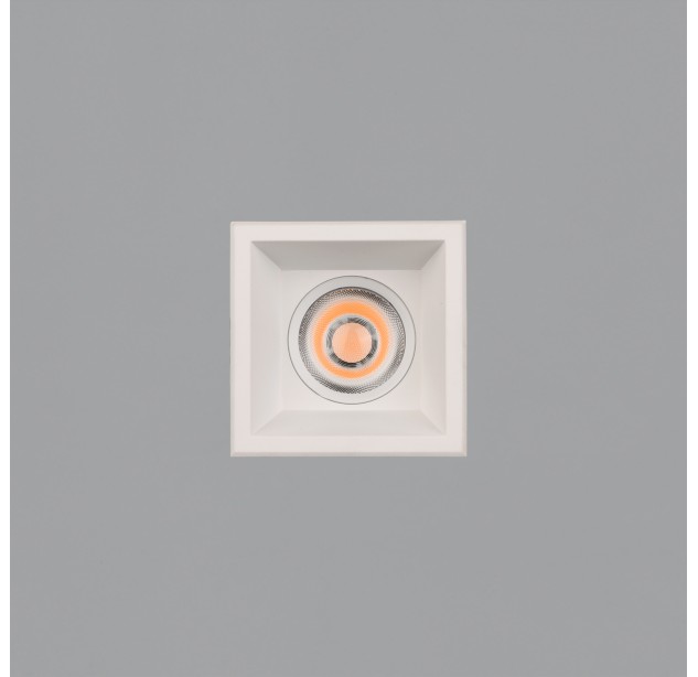 Move Recessed 3984/8 Cuadrado Textured White, LED COB 12 W, 1425 lm, CRI 90, CL.II, IP44/IP20, 3000 K–4000 K, slankusis jungiklis, MULTI-PACK