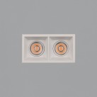 Move Recessed 3984/8 Cuadrado Textured White, LED COB 2x12W 2850lm, CRI90 CL.II IP44/IP20, 3000K-4000K Slankusis jungiklis, Dim. DALI/Push, MULTI-PACK