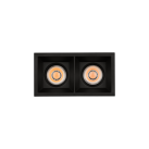 Move Recessed 3984/8 Cuadrado Textured Black, LED COB 2x12W 2850lm, CRI90 CL.II IP44/IP20, 3000K-4000K Slankusis jungiklis, MULTI-PACK