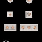 Move Recessed 3984/8 Cuadrado Textured White, LED COB 3x12W 4275lm, CRI90 CL.II IP44/IP20, 3000K-4000K Slankusis jungiklis, MULTI-PACK