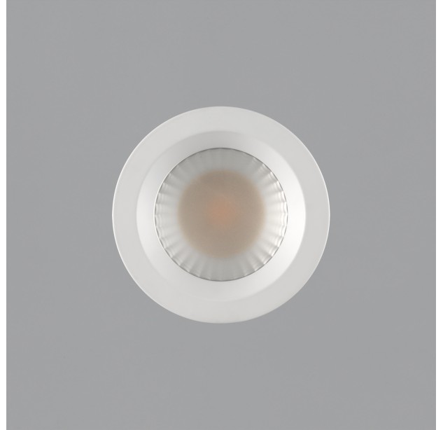 Saugus įleidžiamas %D8110mm tekstūruotas baltas, LED COB 12W 1340lm, CRI90 CL.II IP65/IP20, 3000K-4000K slankusis jungiklis, MULTI-PACK
