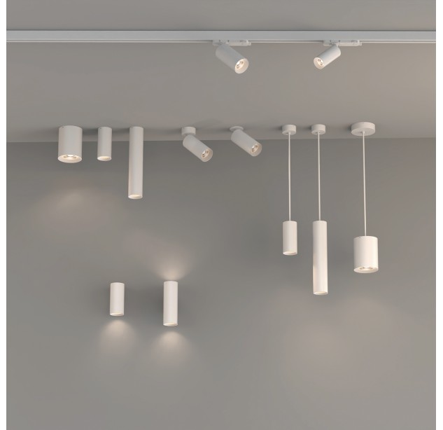 Įleidžiamas vamzdinis šviestuvas 3986, tekstūruotas baltas, LED COB 12 W, 4000 K, 1550 lm, CRI 90, CL.II, integruotas LED, dim. DALI/Push, ON-DEMAND **