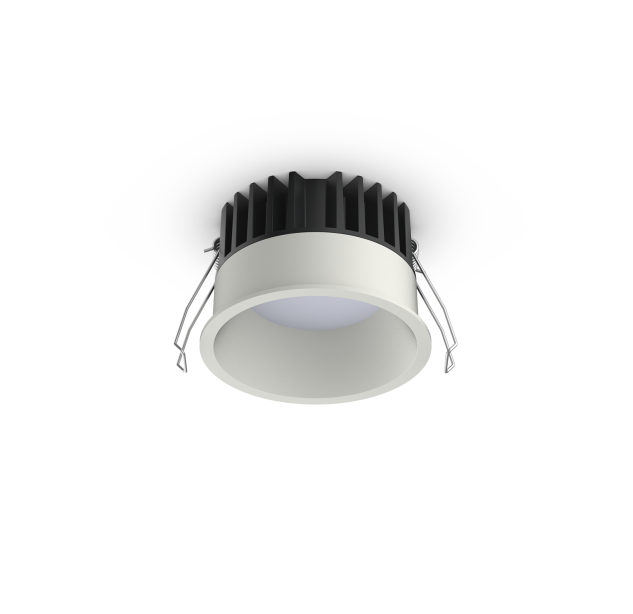 Tech Recessed %D8100mm Tekstūruotas baltas, LED 11 W 1560 lm, CRI90 CL.II IP65/IP20, 3000 K–4000 K slankusis jungiklis, mikroprizminis difuzorius, MULTI-PACK