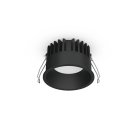 Tech Recessed %D8100mm tekstūruotas juodas, LED 11 W 1560 lm, CRI90 CL.II IP65/IP20, 3000 K–4000 K slankusis jungiklis, mikroprizminis difuzorius, MULTI-PACK
