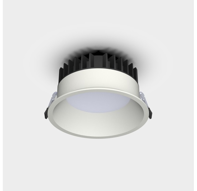 Tech Recessed %D8165mm tekstūruotas baltas, LED 25 W 3050 lm, CRI90 CL.II IP65/IP20, 3000 K–4000 K slankusis jungiklis, mikroprizminis difuzorius, MULTI-PACK