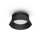 Tech Recessed %D8165mm tekstūruotas juodas, LED 25 W 3050 lm, CRI90 CL.II IP65/IP20, 3000 K–4000 K slankusis jungiklis, mikroprizminis difuzorius, MULTI-PACK