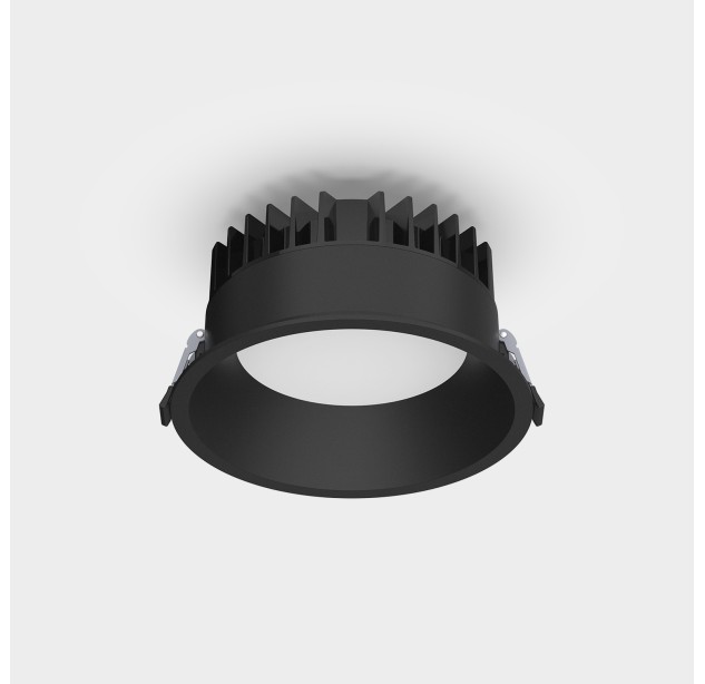 Tech Recessed %D8165mm Textured Black, LED 25W 3050lm, CRI90 CL.II IP65/IP20, 3000K-4000K Slankusis jungiklis, Dim. DALI/Push, Mikroprizminis difuzorius, MULTI-PACK, ON-DEMAND **