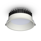 Tech Recessed %D8210mm Tekstūruotas baltas, LED 32,5 W 3880 lm, CRI90 CL.II IP65/IP20, 3000 K–4000 K Slankusis jungiklis, Dim. Triac, Mikroprizminis difuzorius, MULTI-PACK, ON-DEMAND **