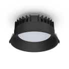 Tech Recessed %D8210mm tekstūruotas juodas, LED 32,5 W 3880 lm, CRI90 CL.II IP65/IP20, 3000 K–4000 K slankusis jungiklis, mikroprizminis difuzorius, MULTI-PACK
