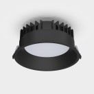 Tech Recessed %D8210mm Tekstūruotas juodas, LED 32,5 W 3880 lm, CRI90 CL.II IP65/IP20, 3000 K–4000 K Slankusis jungiklis, Dim. Triac, Mikroprizminis difuzorius, MULTI-PACK, ON-DEMAND **