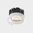 Trumpas įleidžiamas %D870 mm tekstūruotas baltas, LED COB 5 W 590 lm, CRI90 CL.II IP40, 3000 K–4000 K slankusis jungiklis, MULTI-PACK