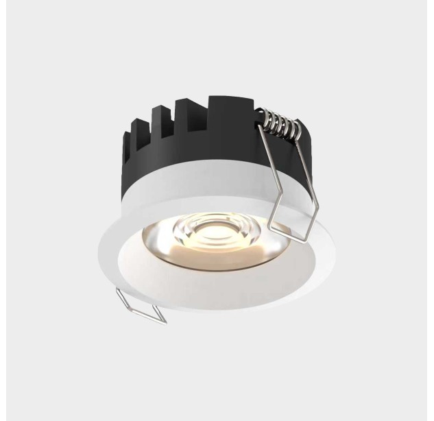 Trumpas įleidžiamas %D870 mm tekstūruotas baltas, LED COB 5 W 590 lm, CRI90 CL.II IP40, 3000 K–4000 K slankusis jungiklis, dim. triakas, MULTI-PACK, ON-DEMAND **