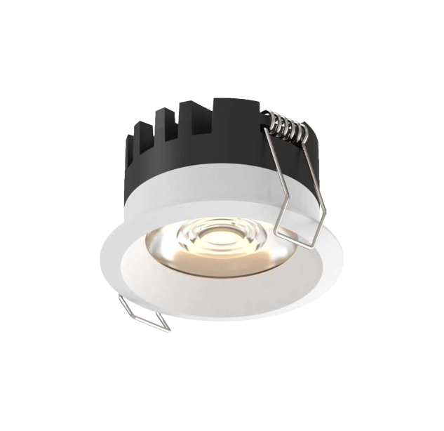 Trumpas įleidžiamas %D870 mm tekstūruotas baltas, LED COB 5 W 590 lm, CRI90 CL.II IP40, 3000 K–4000 K slankusis jungiklis, dim. triakas, MULTI-PACK, ON-DEMAND **