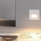 Sign Recessed 4037 Square White, LED 1,5 W, 34 lm, CRI80 CL.II, integruotas LED, 2700 K–3000 K–4000 K slankusis jungiklis, MULTI-PACK