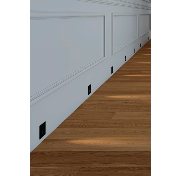 Sign Recessed 4037 Line Black, LED 1.5 W, 18 lm, CRI80 CL.II, integrated LED, 2700 K–3000 K–4000 K dimmer switch, MULTI-PACK