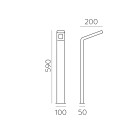 „Zen Path Light 2038“ tekstūruotas antracitas, LED 10 W, 3000 K, 720 lm, CRI 90, CL.I, IP65, integruotas LED