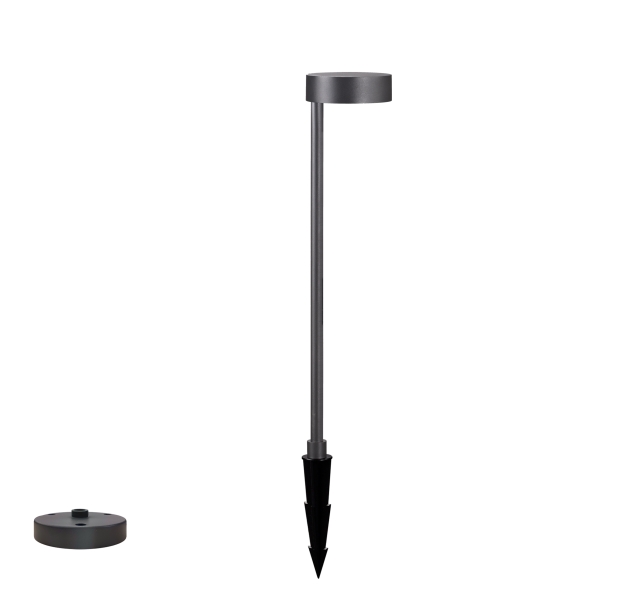 Skat Path Light 2075 Textured Anthracite, LED 7 W, 3000 K, 340 lm, CRI 90, CL.I, IP65, integruotas LED