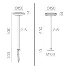 Shedir Path Light 2076 Tekstūruotas antracitas, LED 12 W 3000 K 1230 lm, CRI90 CL.I IP65, integruotas LED
