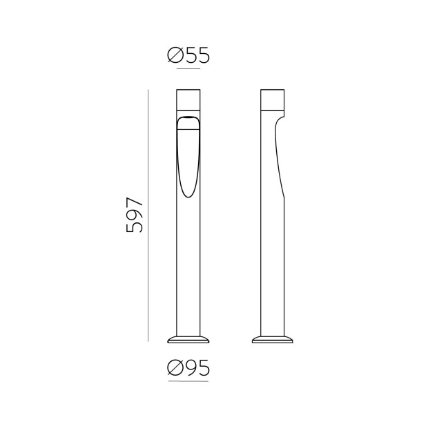 Lix Path Light 2086/60 Tekstūruotas antracitas, LED 5,5 W 2700 K 665 lm, CRI90 CL.I IP65