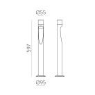 Lix Path Light 2086/60 Tekstūruotas antracitas, LED 5,5 W 2700 K 665 lm, CRI90 CL.I IP65