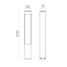 Nyra Path Light 2087/60 Tekstūruotas antracitas, LED 5,5 W 2700 K 665 lm, CRI90 CL.I IP65