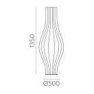 Mirta Stovinis šviestuvas 3054/135 Akmuo, LED E27 3x15W, CL.II, Kabelinis jungiklis, MULTI-PACK