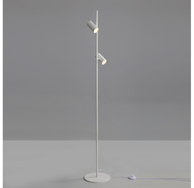 Gina toršeras 3874 tekstūruotas baltas, LED GU10 2x8W, CL.II, reguliuojamas, MULTI-PACK