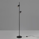 Gina toršeras 3874, tekstūruotas juodas, LED GU10 2x8W, CL.II, reguliuojamas, MULTI-PACK
