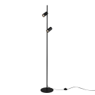 Gina toršeras 3874, tekstūruotas juodas, LED GU10 2x8W, CL.II, reguliuojamas, MULTI-PACK