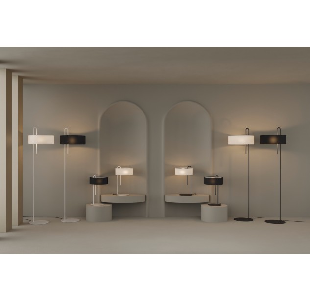 „Clip“ toršeras 8178, tekstūruotas juodas/baltas, LED E27 15 W, CL.II, DAUGIAU PAKETAS