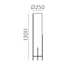 Naos toršeras 8191/130 Technical Gold, LED E27 15 W, CL.II, su jungikliu