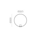 Pipe SLIM stiklinis gaubtas %D8200mm Hazy White